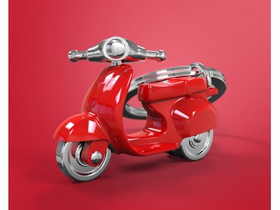 Portachiavi Scooter Rosso